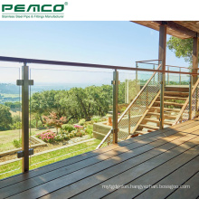 Modern Ss 10-12Mm Glass Balustrade Balcony Stainless Steel Railing Designs